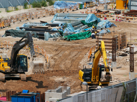 Kai Tak, Hong Kong 08 September 2019: Hong Kong construction site